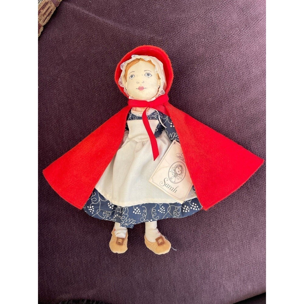 VTG 1996 Colonial Williamsburg Sarah doll w/tag American Revolution rag doll
